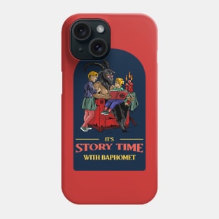 Funny Retro "It's Story Time With Baphomet" Parody Phone Case