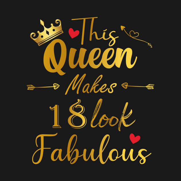 This Queen Makes 18 Look Fabulous 18th Birthday Women Birthday T For Women And Girls