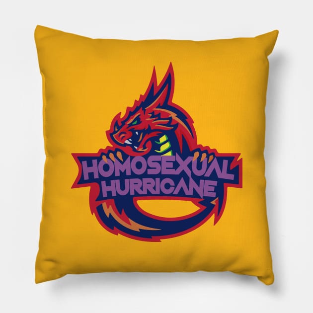 homosexual hurricane Pillow by remerasnerds