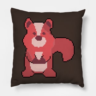 Squirrel Serenade: Pixel Art Design for Fashionable Apparel Pillow
