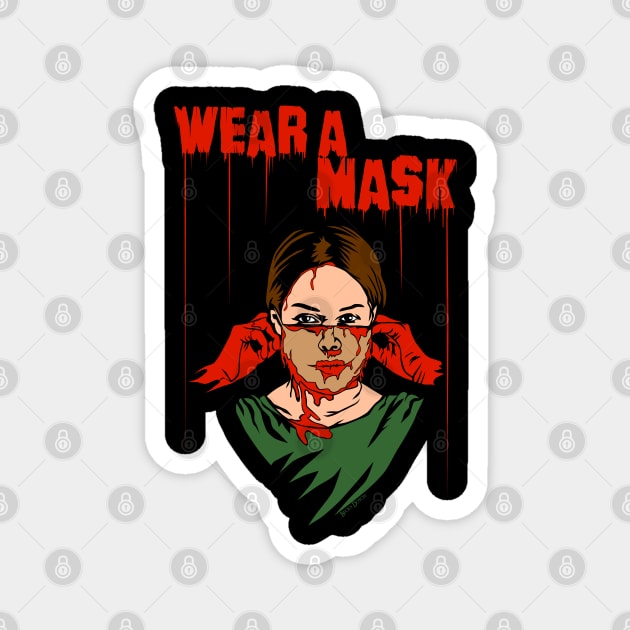 Wear a Mask Magnet by BeckyDoyon