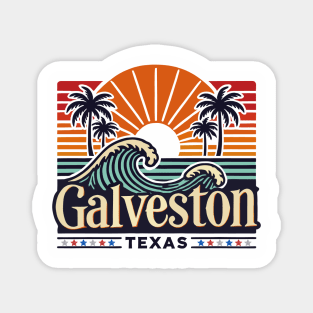 Galveston Beach Texas Magnet