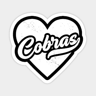 Vintage Cobras School Spirit // High School Football Mascot // Go Cobras Magnet