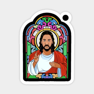 Black Jesus Christ Our Lord and Savior Praise God Magnet