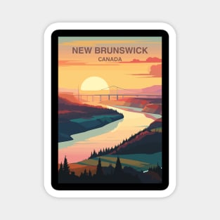 New Brunswick Canada Travel Print Wall Art, Home Décor, Gift Art Magnet