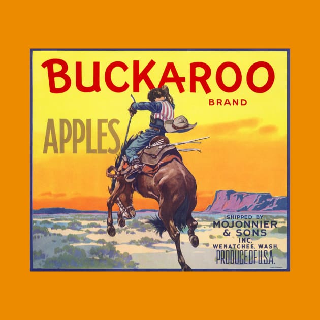 Vintage Buckaroo Fruit Crate Label by MasterpieceCafe