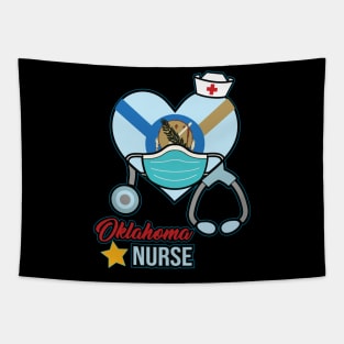 Oklahoma Nurse - Love RN LPN CNA State Nursing Gift Tapestry