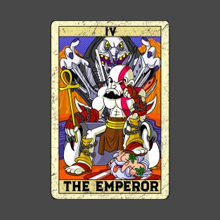 The Emperor Tarot Card Kratos Old Timey Cartoon T-Shirt