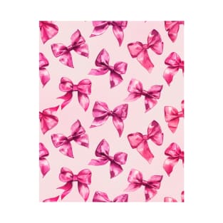 Cute Pink Bows Pattern Adorable T-Shirt