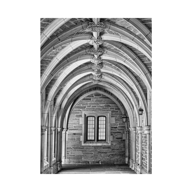 Princeton University Hallway B+W by jforno