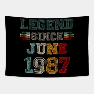 36 Years Old Legend Since June 1987 36th Birthday Tapestry