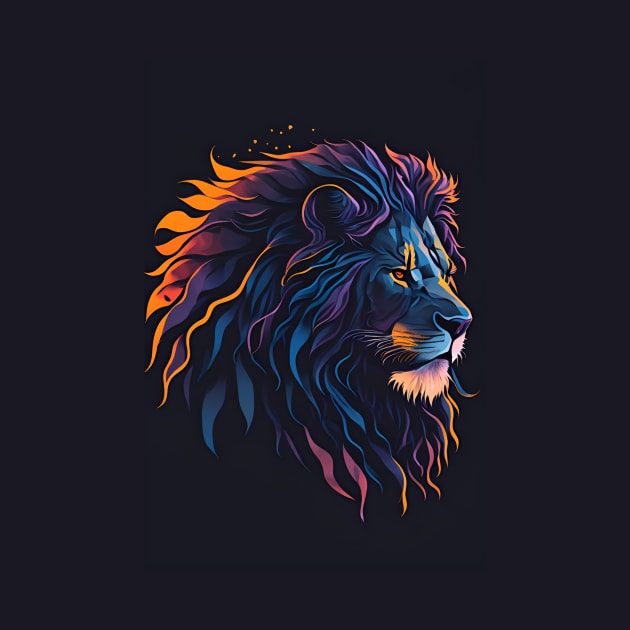 Splendid Feline: The Multicolored Lion by goldrad