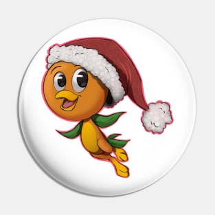 Holiday Orange Bird Pin