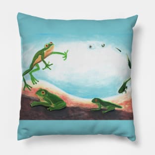 Metamorphosis - Life cycle of a frog Pillow