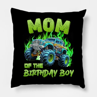 Mom And Dad Of The Birthday Boy Monster Truck Family Decor Pillow