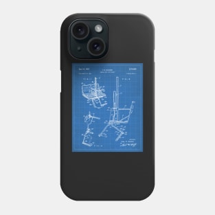 Skiing Patent - Ski Chalet Ski Fan Art - Blueprint Phone Case