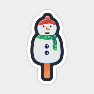 Christmas Snowman Festive Popsicle Magnet