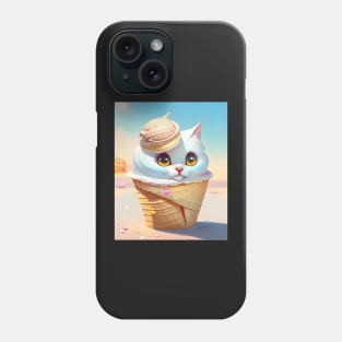 Adorable Cat Illustration - Modern Digital Art Phone Case