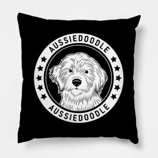 Aussiedoodle Dog Portrait Pillow