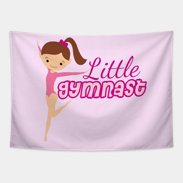 Cute Little Gymnast Pink Tapestry by epiclovedesigns