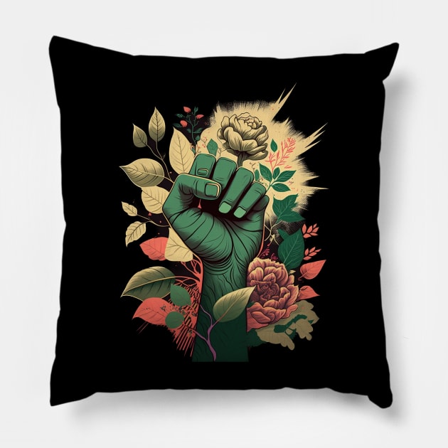 The strength of nature embodied in plants Pillow by Starry Street