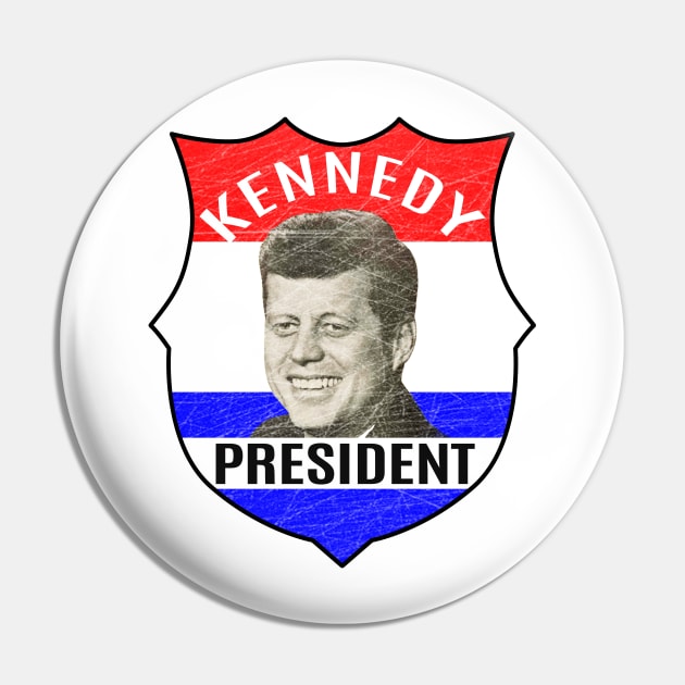 President John F. Kennedy Campaign Badge Vintage JFK Pin by TravelTime