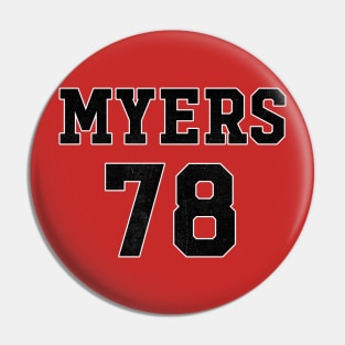 MYERS - vintage typography Pin