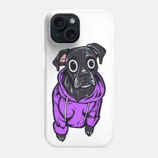 Black Lab Purple Hoodie Phone Case