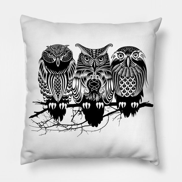 Owls Pillow by rcaldwell