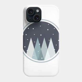 Snow on Pine Forest Phone Case