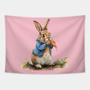 Peter Rabbit eating carrot Tapestry