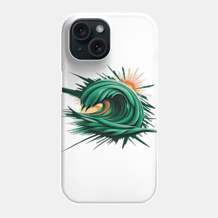 GREEN WAVE Phone Case