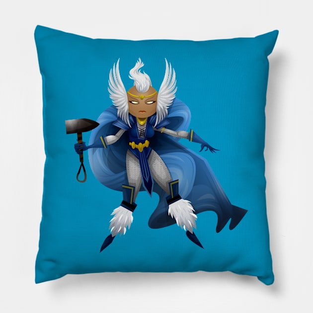 The Thunder Goddess Pillow by Firebluegraphics