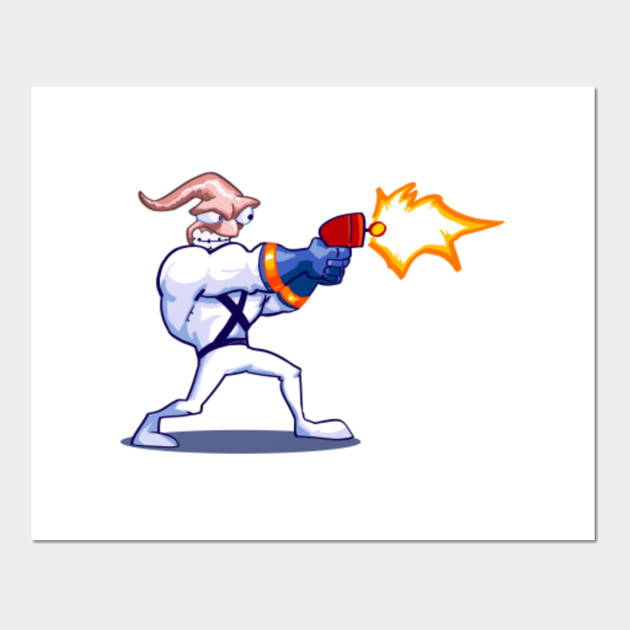 Earthworm Jim Snes Sprite Earthworm Posters And Art Prints Teepublic