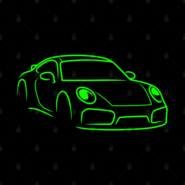 911 car sport racing race green by creative.z