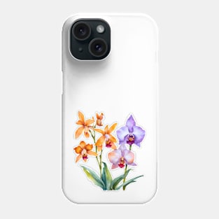 Gorgeous Watercolor Orchids Phone Case