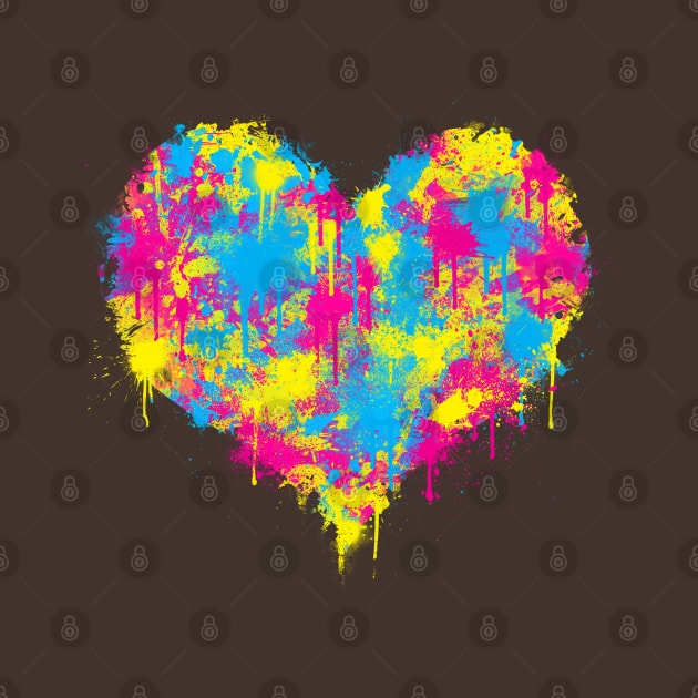 CMYK Messy Heart by GAz