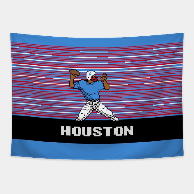 8-Bit Quarterback - Houston Tapestry by The Pixel League