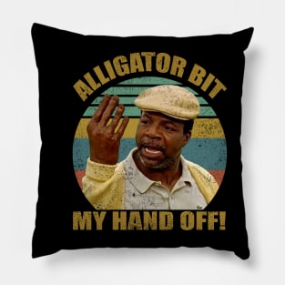 Alligator Bit My Hand Off! 80s Pillow