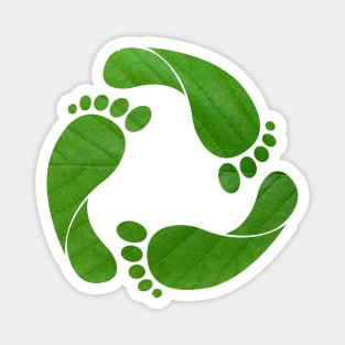 Recycle Green Footprint Magnet