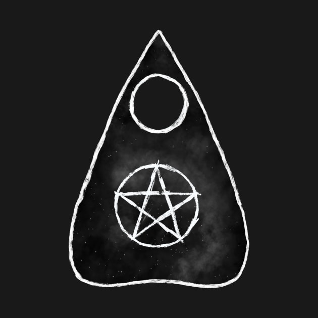 Galaxy pentacle planchette art by TheRainbowPossum