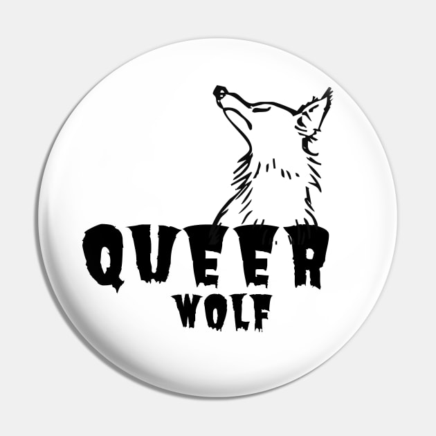 Queerwolf- Werewolf design Pin by Colored Lines