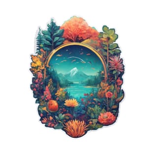 Landscape artwork sticker design T-Shirt