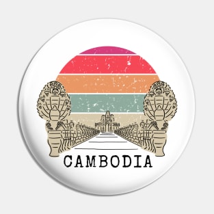 Angkor Thom Majesty: Cambodia's Ancient Wonder -- Vintage Edition Red Pin