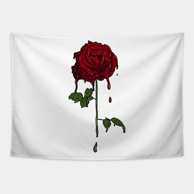 Grime Rose Tapestry by Black Lotus