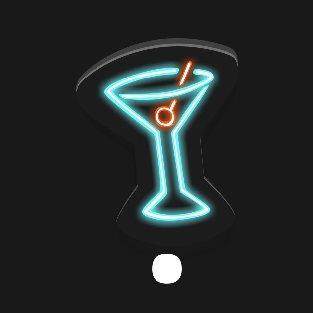 Glitch Furniture Wall Decor Neon Martini Sign