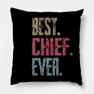 Vintage Best Chief Ever Retro Funny Quotes Happy Fathers Day Pillow