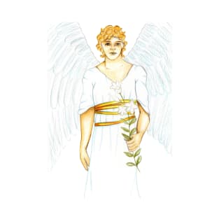 Archangel Gabriel the Messenger Angel- White T-Shirt