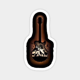 Guitar Animals Magnet