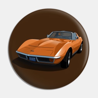 1970 Corvette Stingray in Ontario Orange Pin